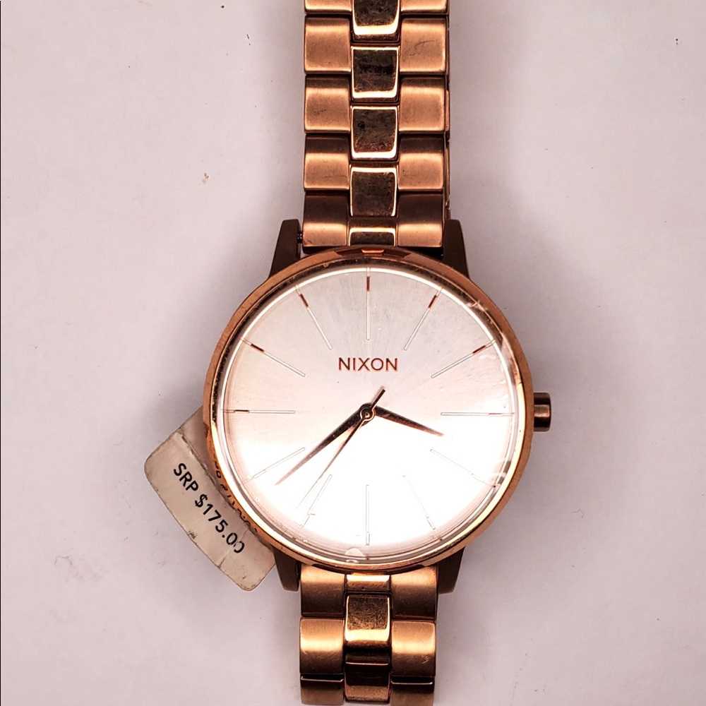 Nixon Keningston rose gold white